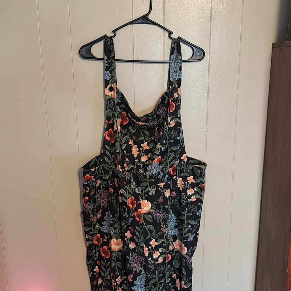 Floral overalls